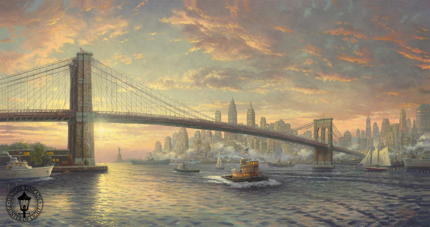 Thomas Kinkade The Spirit of New York Painting Best The Spirit of New